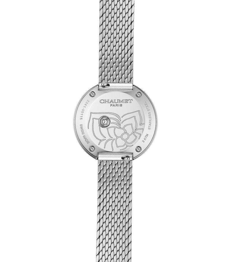 Chaumet Hortensia stainless steel and diamond watch 28mm, UK version