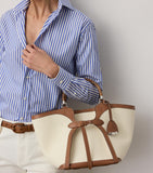 Ralph Lauren woven tote bag, luxury designer handbag, imported from the UK