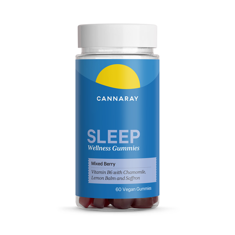 Cannaray Sleep Gummies Mixed Berry Flavour 60 Gummies, UK version
