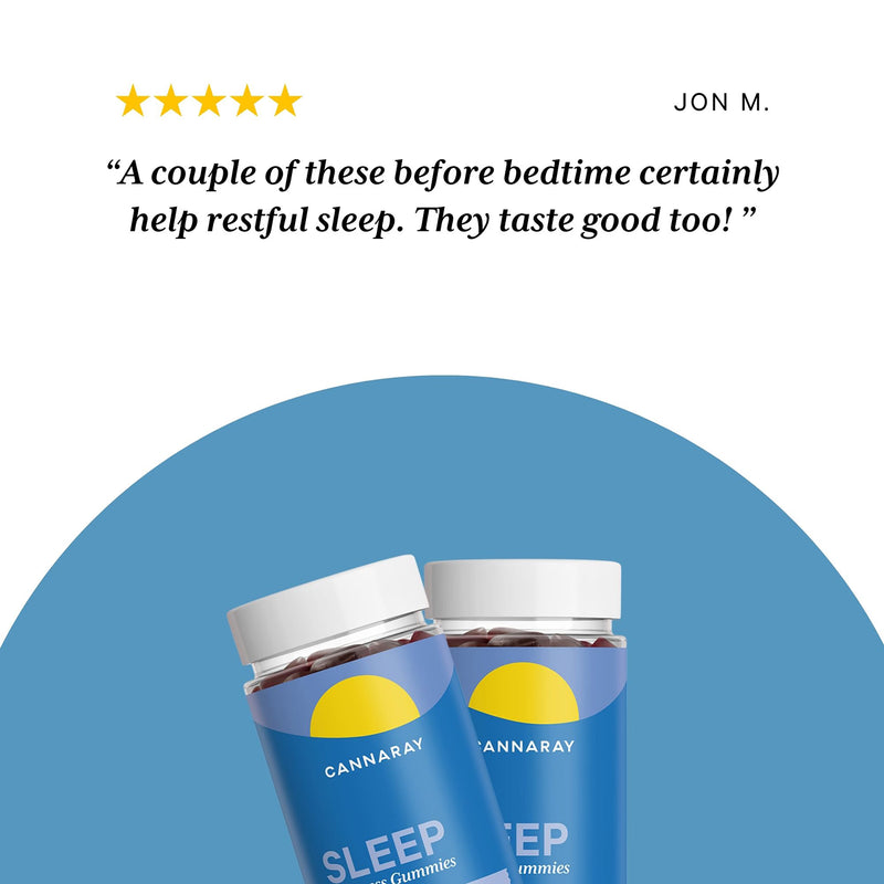 Cannaray Sleep Gummies Mixed Berry Flavour 60 Gummies, UK version