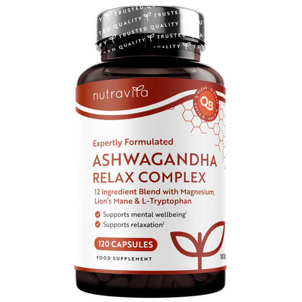 Nutravita Ashwagandha KSM-66 supplement 7200mg 120 capsules, UK version