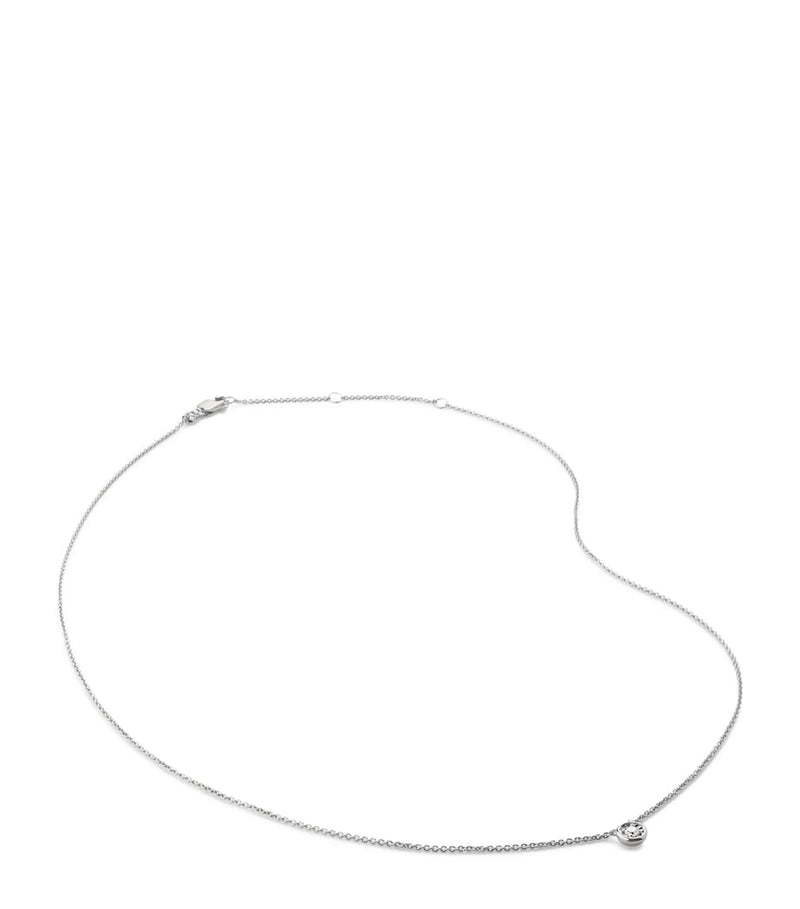 Monica Vinader small sterling silver diamond necklace, UK version