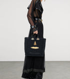 Schiaparelli raffia face tote bag H32cm with leather trims (British brand)