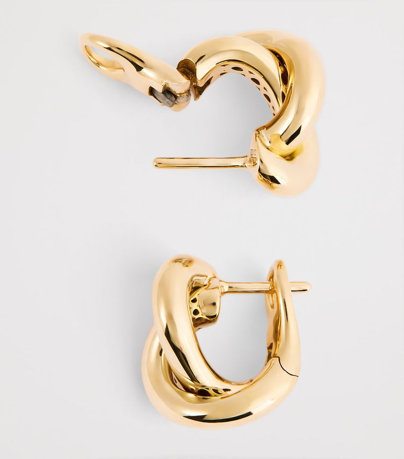 Engelbert small yellow gold knot earrings, UK version