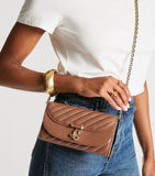 Jimmy Choo Curve quilted leather chain wallet - British product