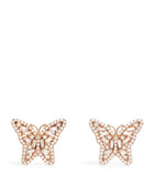 Suzanne Kalan rose gold diamond butterfly stud earrings - British product