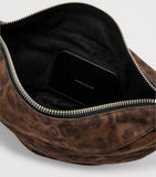 AllSaints suede Luna Leppo shoulder bag leopard print UK version