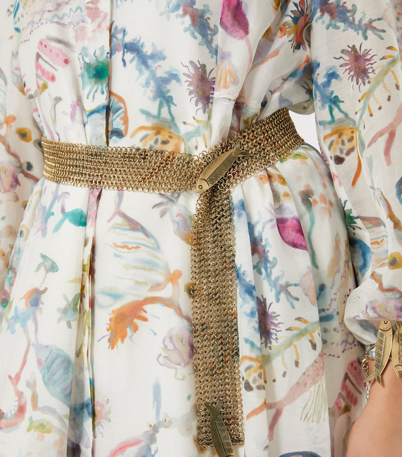 Marina Rinaldi chain fish-detail belt, imported from the UK