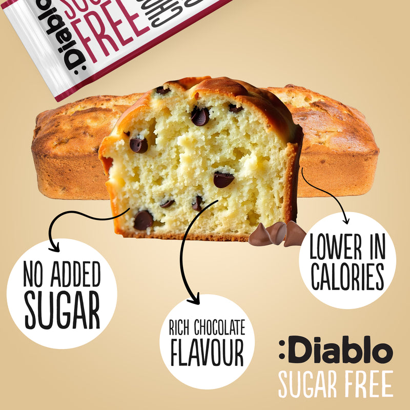 Diablo sugar free chocolate chip cake 200g - British product