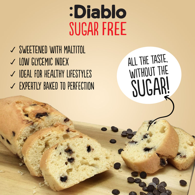 Diablo sugar free chocolate chip cake 200g - British product