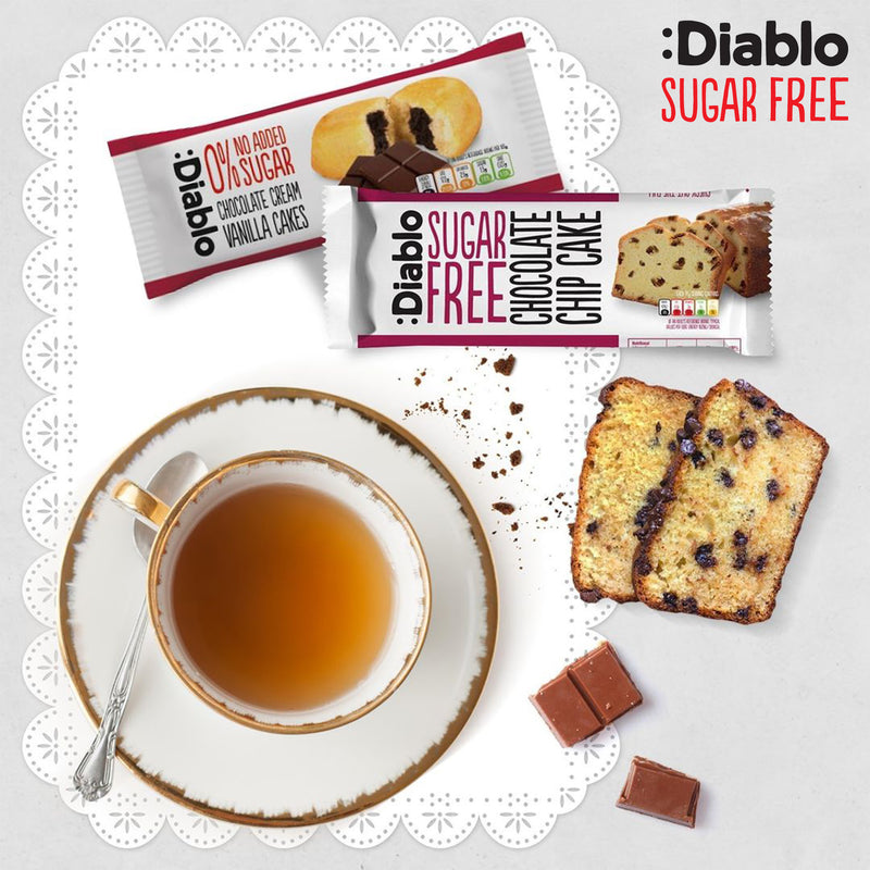 Diablo sugar free chocolate chip cake 200g - British product