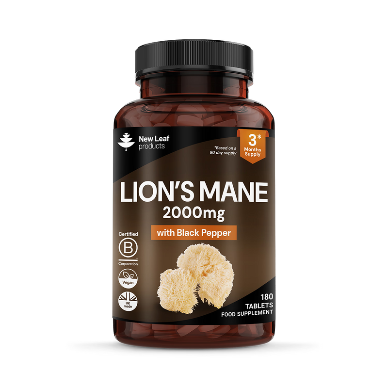 New Leaf Products Lion's Mane tablets 180 tablets, UK version