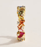 Suzanne Kalan Frenzy Eternity Ring rainbow sapphire diamond - British product