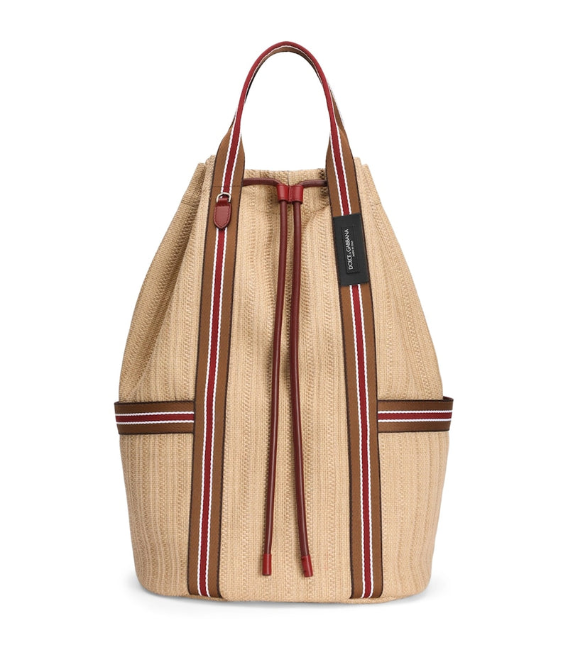 Dolce&Gabbana raffia leather backpack - British product