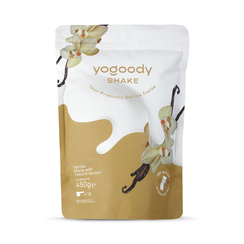 Yogoody probiotic yogurt shake vanilla 450g, imported from the UK