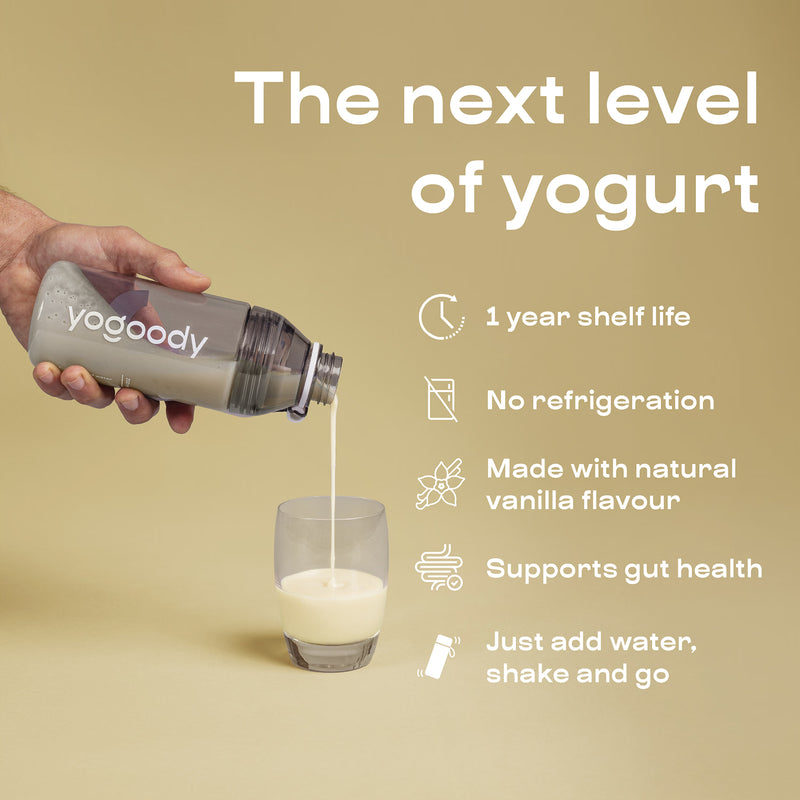 Yogoody probiotic yogurt shake vanilla 450g, imported from the UK