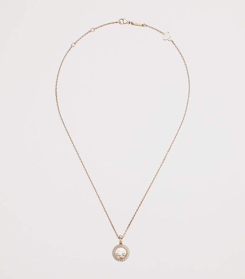 Chopard pendant necklace rose gold and diamond (British brand)