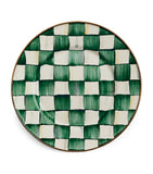 MacKenzie-Childs Emerald Check salad plate 20cm, imported from the UK