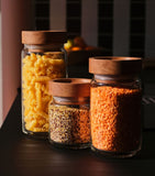 The Conran Shop oak stacking jar 500ml (British brand)