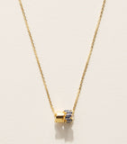 Suzanne Kalan yellow gold blue sapphire pendant necklace, imported from the UK