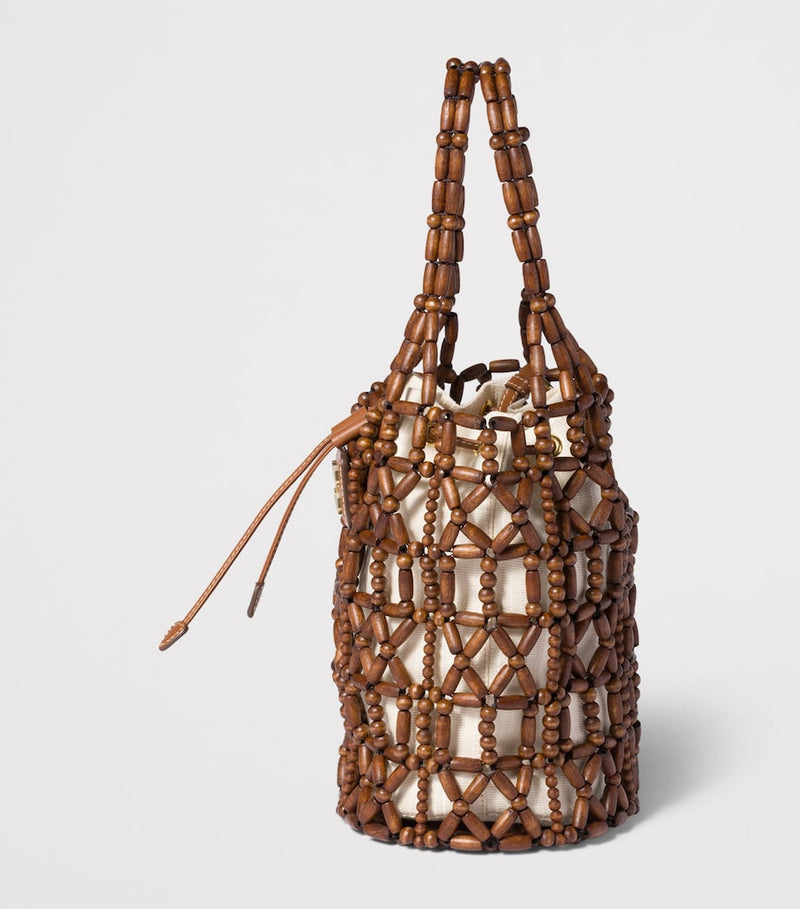 Miu Miu beaded mesh bucket bag (British brand)