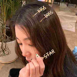 Envie Pearl Words Star Hair Pin - British product