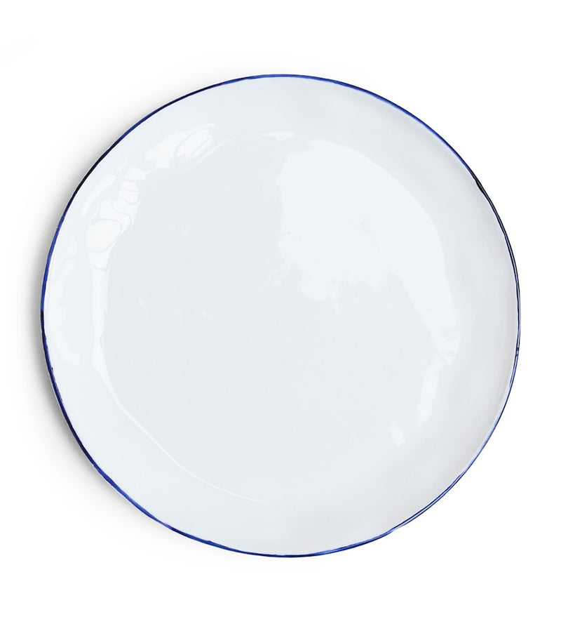 Set of 4 FELDSPAR cobalt blue cake plates, 16cm diameter - British product