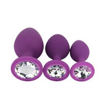 Loving Joy silicone butt plug set purple set of 3, UK version