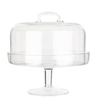 LSA International glass cake stand with dome (British brand)