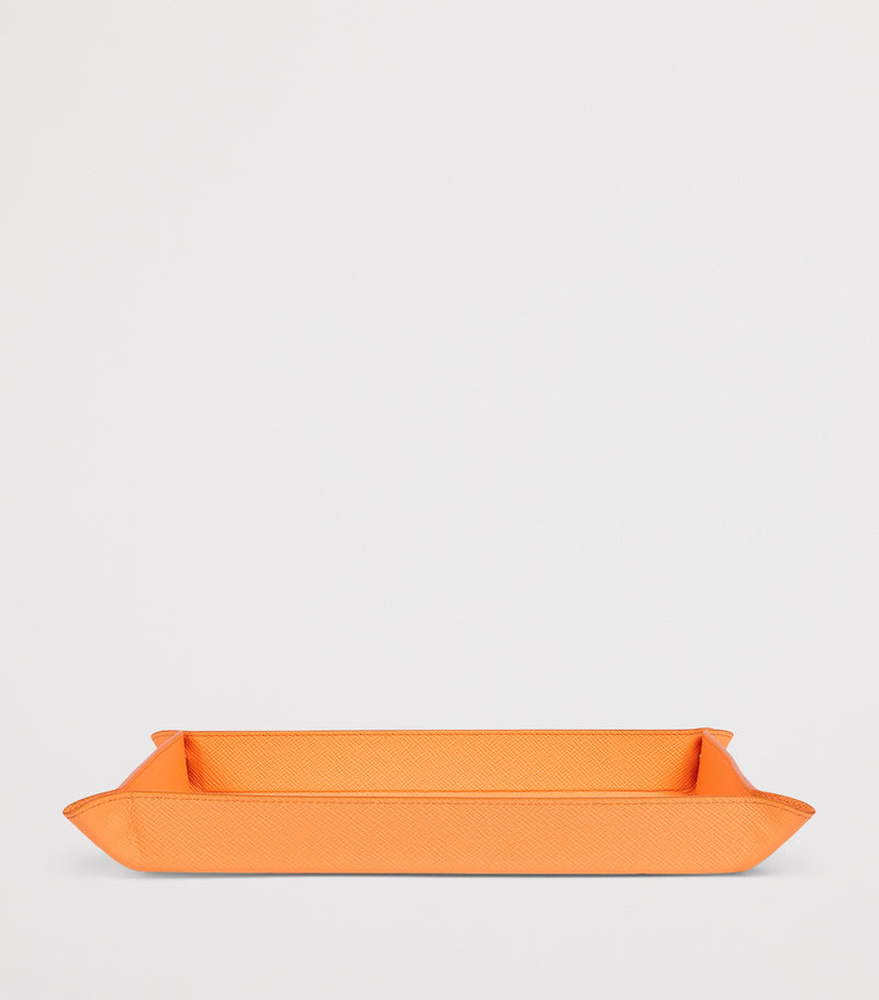 Smythson Large Panama Rectangular Leather Trinket Tray (British brand)