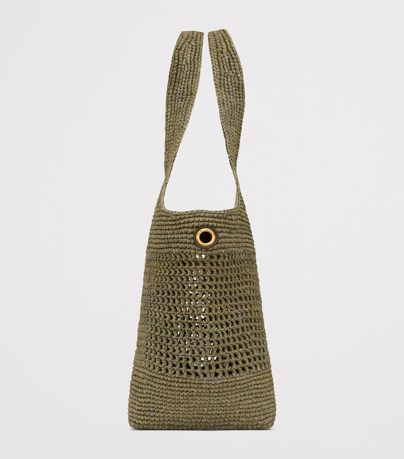 Saint Laurent Icare tote bag woven raffia, imported from the UK