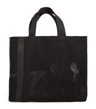 Sac fourre-tout en coton avec logo Harrods