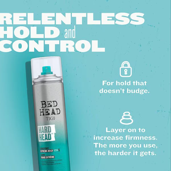 TIGI Hard Head Hairspray Strong Hold 385ml (British brand)