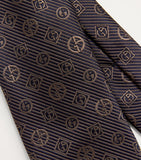 Giorgio Armani silk jacquard stripe tie, imported from the UK