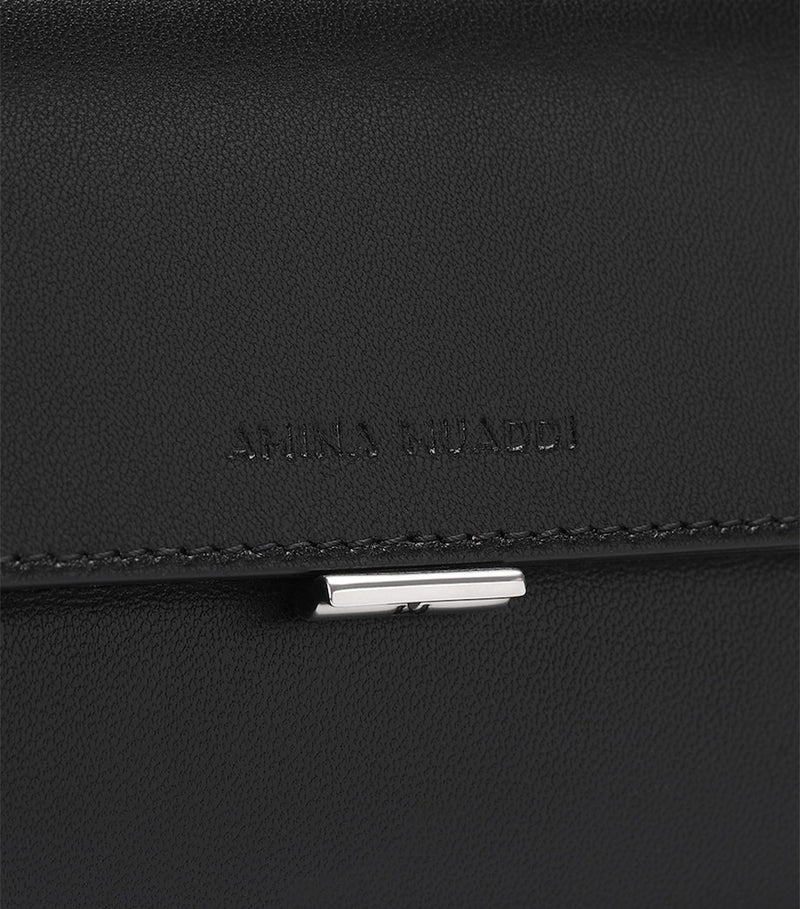 Amina Muaddi Leather Ami clutch bag - British product