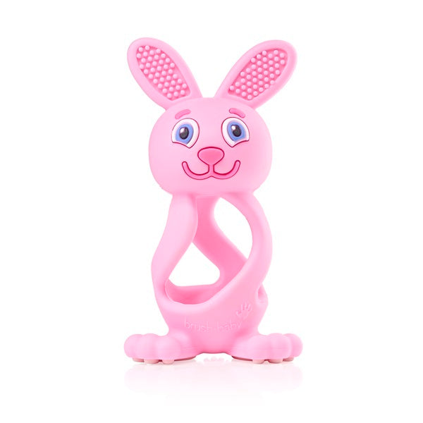 Brush Baby Bobbie Bunny teether rose pink - British product