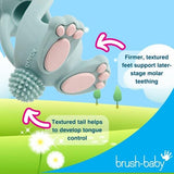 Brush Baby Bobbie Bunny teether rose pink - British product