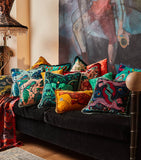 Emma J Shipley Velvet Lynx cushion 46cm x 46cm - British product