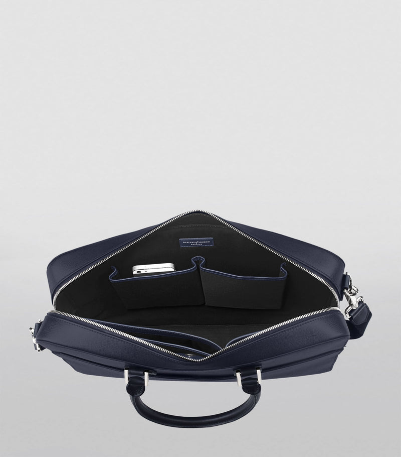 Aspinal of London leather Mount Street briefcase bag (British brand)