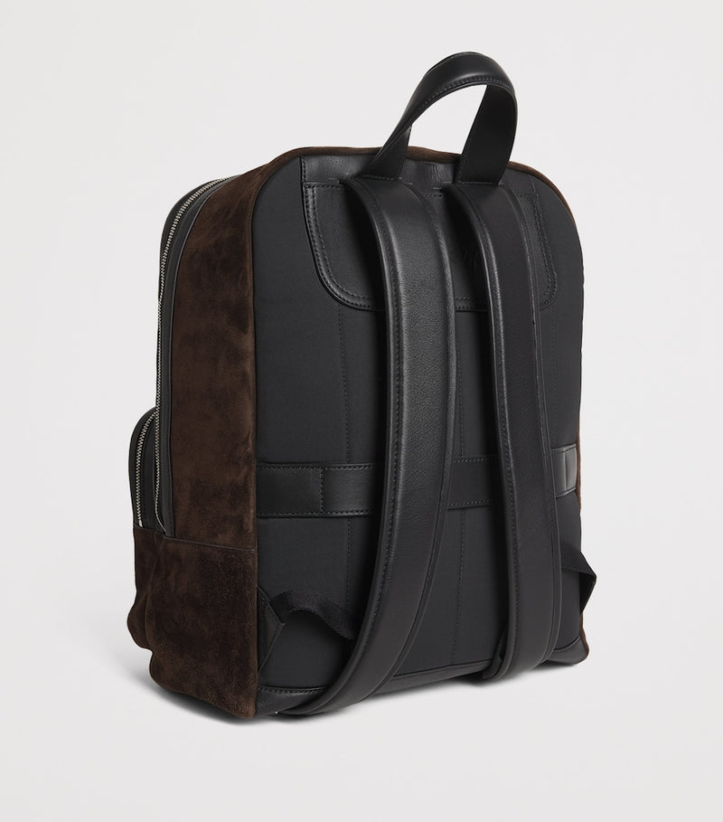 Brioni suede Via Veneto backpack, imported from the UK