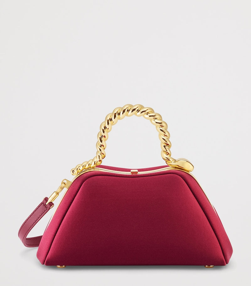 Bvlgari mini satin serpentine top-handle bag, imported from the UK