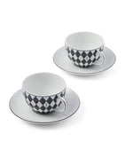 Prada chequerboard cappuccino set, imported from the UK