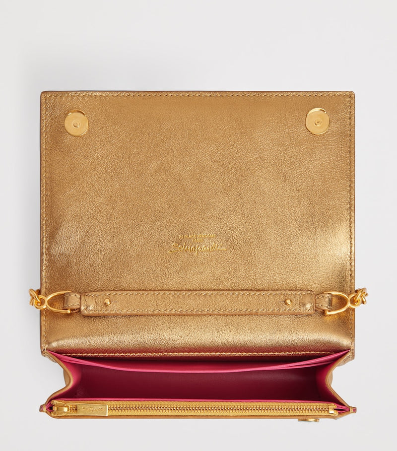 Schiaparelli mouth clutch bag leather with lip motif - British product