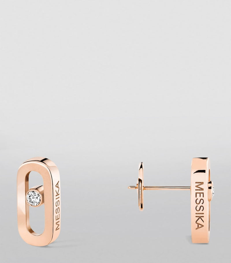 Messika Move Uno stud earrings pink gold diamond 0.03ct - British product