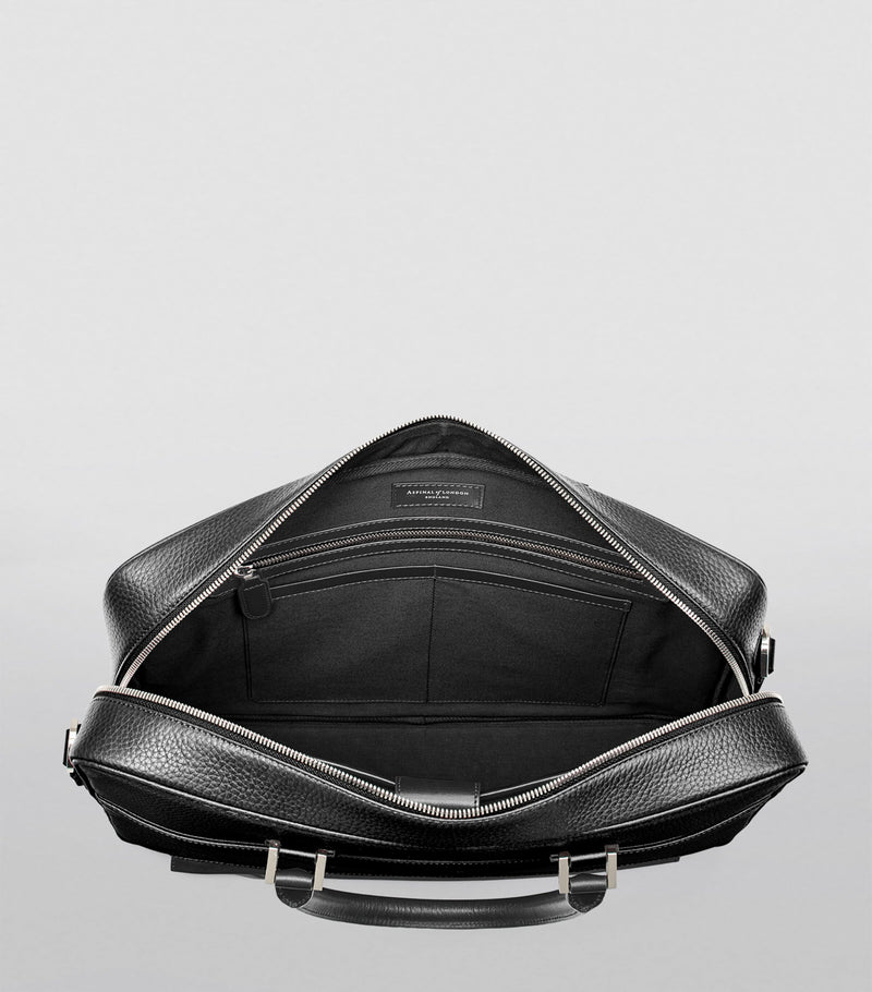 Aspinal of London Mount Street Leather Briefcase Bag (British brand)