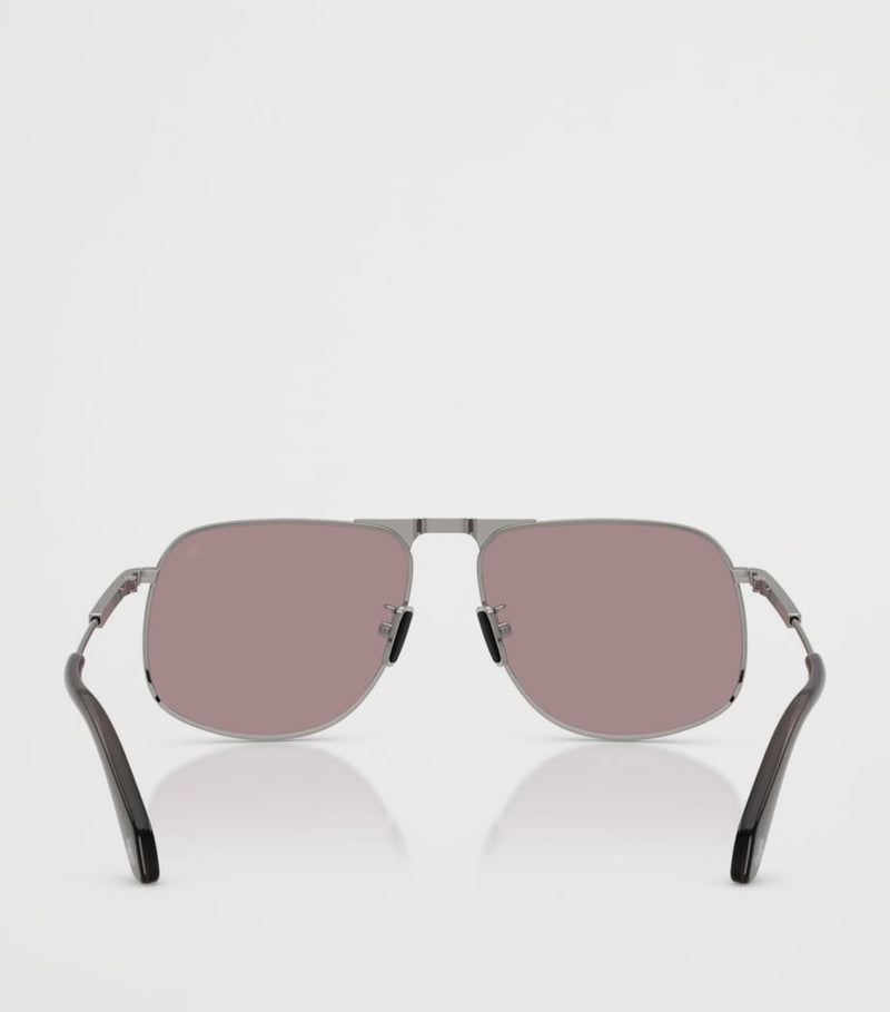Moncler Vitessa pilot sunglasses steel frame (British brand)