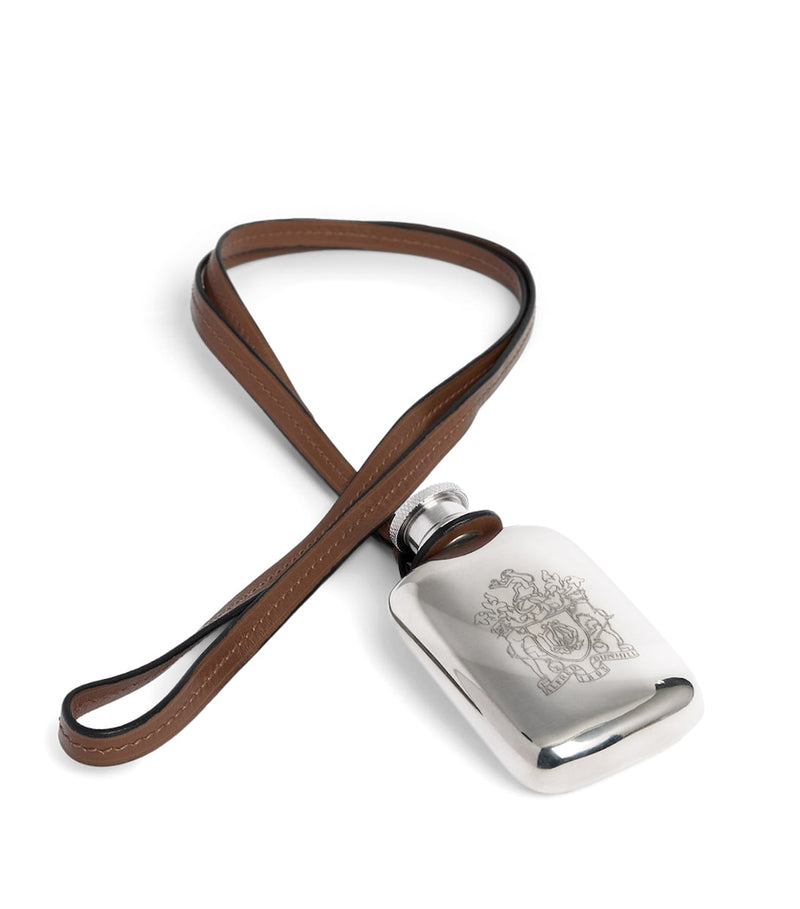 Dunhill mini flask with coat of arms engraving 45ml (British brand)