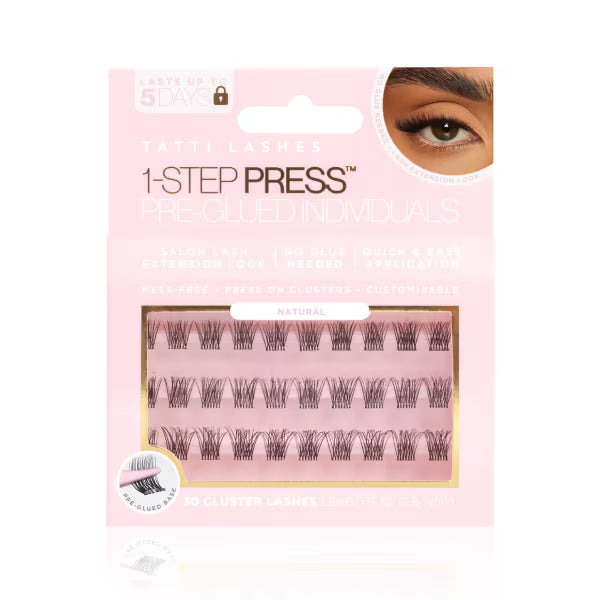 Tatti Lashes Natural Pre-Glued Individuals False Eyelashes (British brand)