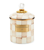 MacKenzie-Childs Small Mocha Check canister (British brand)