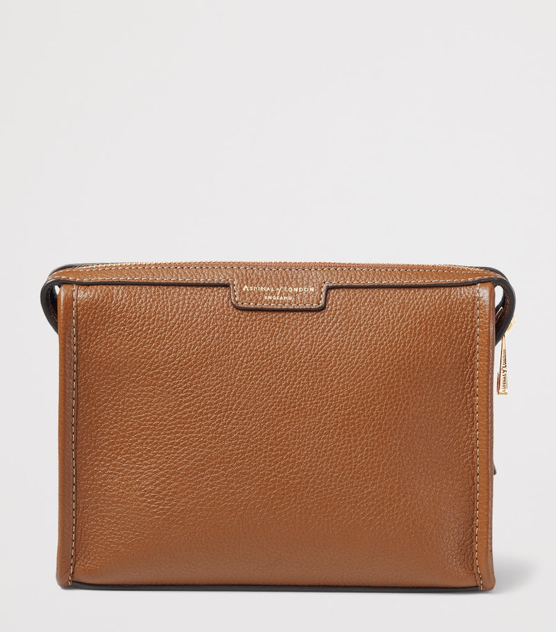 Aspinal of London Bella cross-body satchel pebble leather - British product